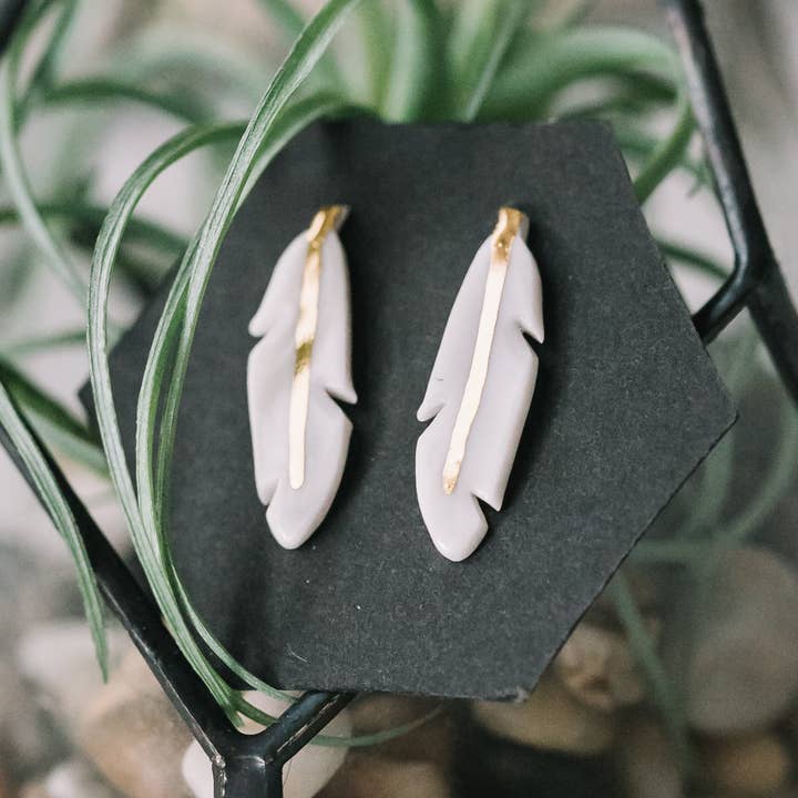 Remnant Studios - Wholesale Dangle Earrings - feather stud earrings0