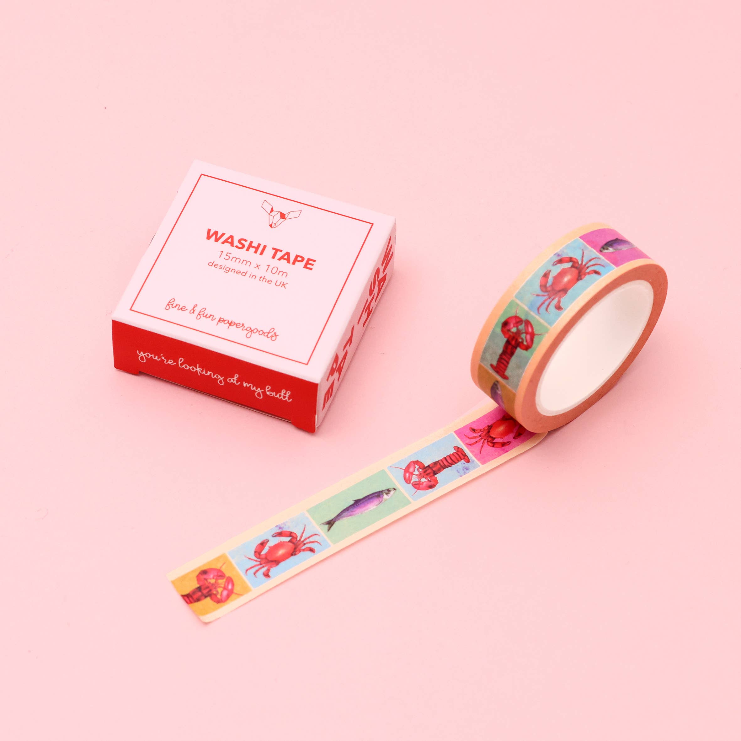 Fawn & Thistle Ltd (US Duties Paid) - Wholesale Washi Tape - Frutti di Mare Washi Tape | Sardines | Lobsters | Stationery8