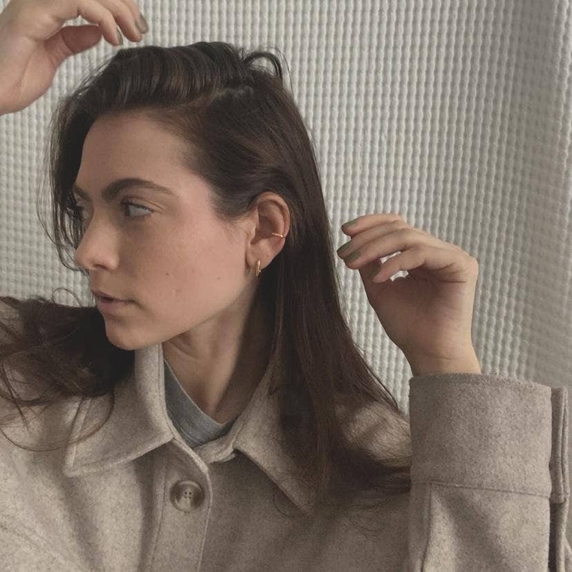 Love Local Jewelry - Vente Créoles - Créoles Brooklyn 1,1 cm en argent 925 avec plaquage or 18k ou argent 9991