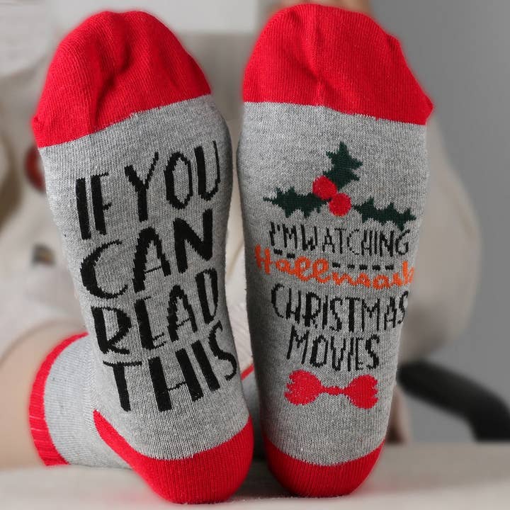 NINEXIS - Wholesale Socks - Women's - CWMS0812_Christmas Personality Elk Snowflake Santa Red Socks15