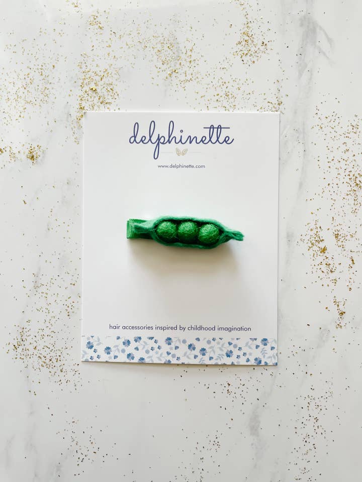 Sweet Pea Pod Hair Clip for wholesale by delphinette