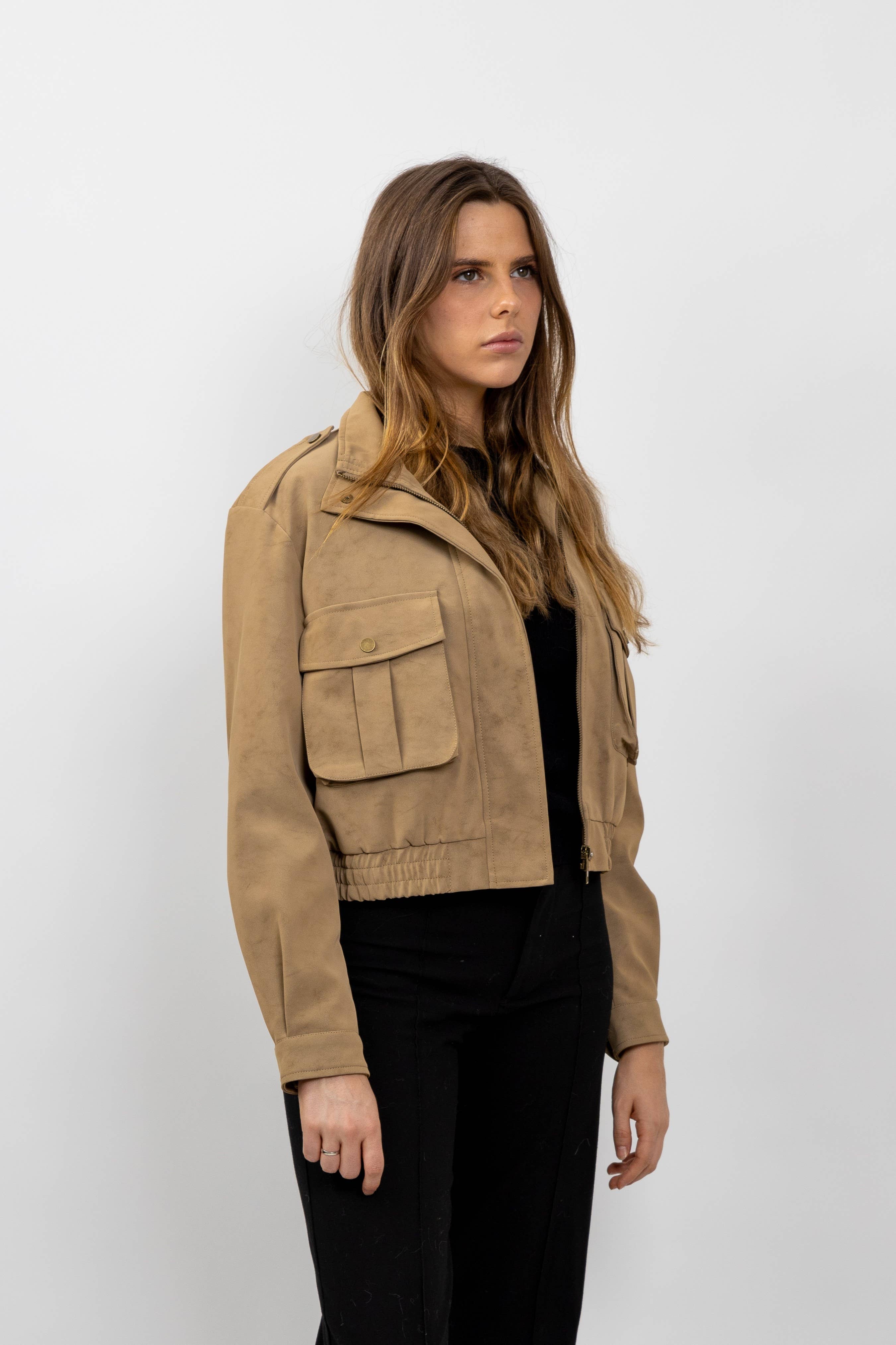 KZELL PARIS - Wholesale Jacket - Women's - WATERPROOF SUEDE-EFFECT SHORT JACKET9