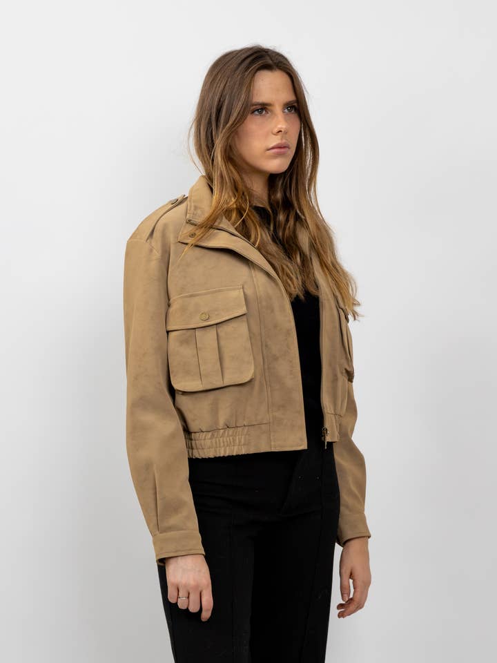 KZELL PARIS - Wholesale Jacket - Women's - WATERPROOF SUEDE-EFFECT SHORT JACKET9