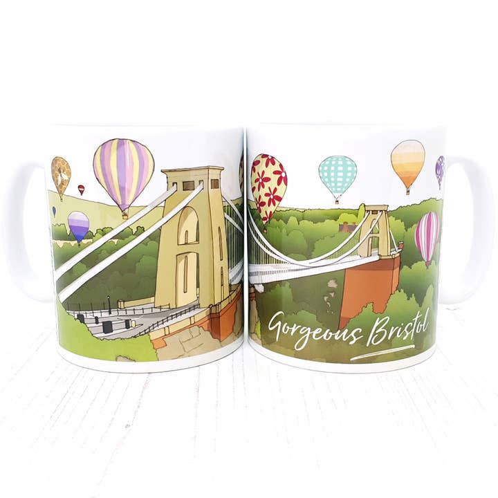 Gorgeous Bristol Ceramic Mug for wholesale by dona B drawings