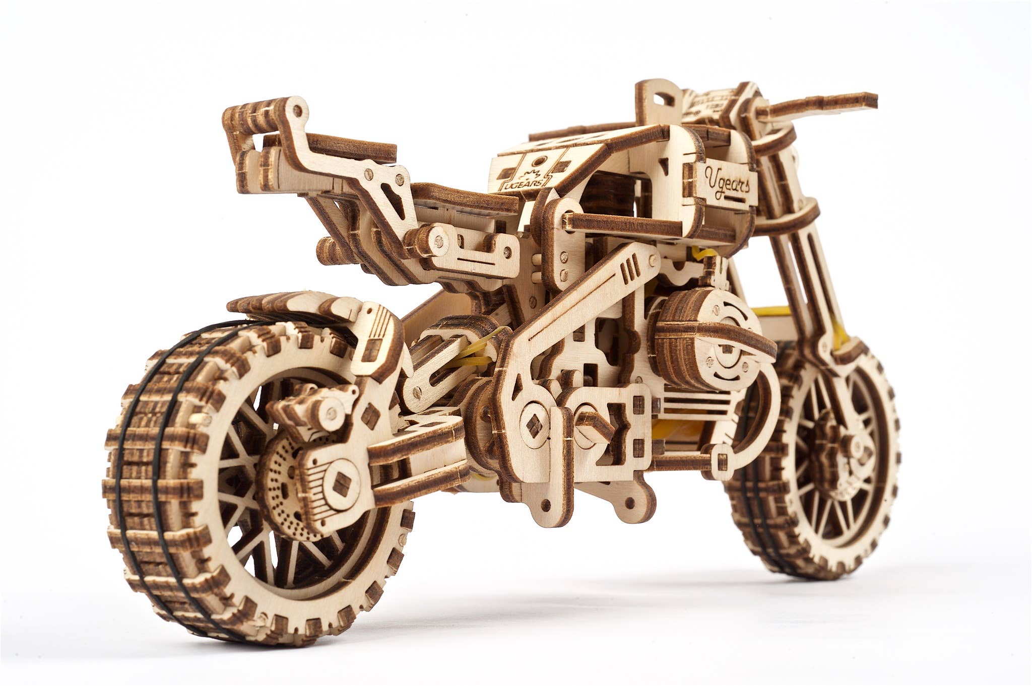 Ukidz LLC - Wholesale DIY Craft Kit - UGears Motorcycle Scrambler UGR-10 -Wooden 3D Puzzles - DIY6