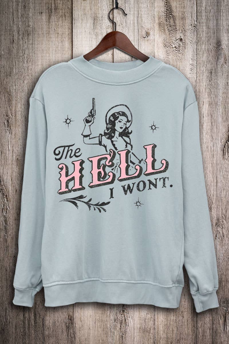 HRTandLUV - Vente Sweat-shirt à imprimés – femme - SWEAT-SHIRTS MINÉRAUX THE HELL I WONT - HL6936SW3