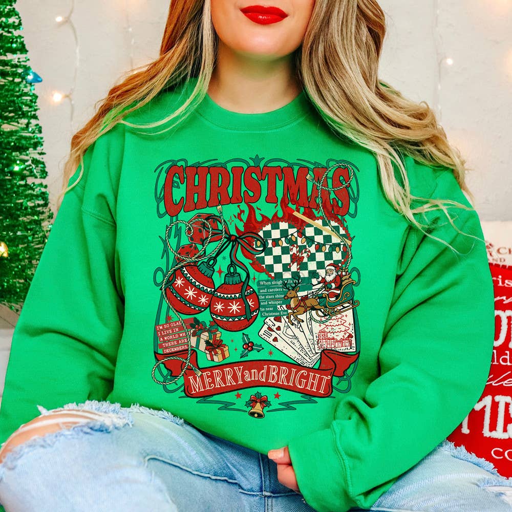 Trendy Transfers - Wholesale Sublimation Transfer - Merry & Bright Christmas Collage DTF Heat Transfer0