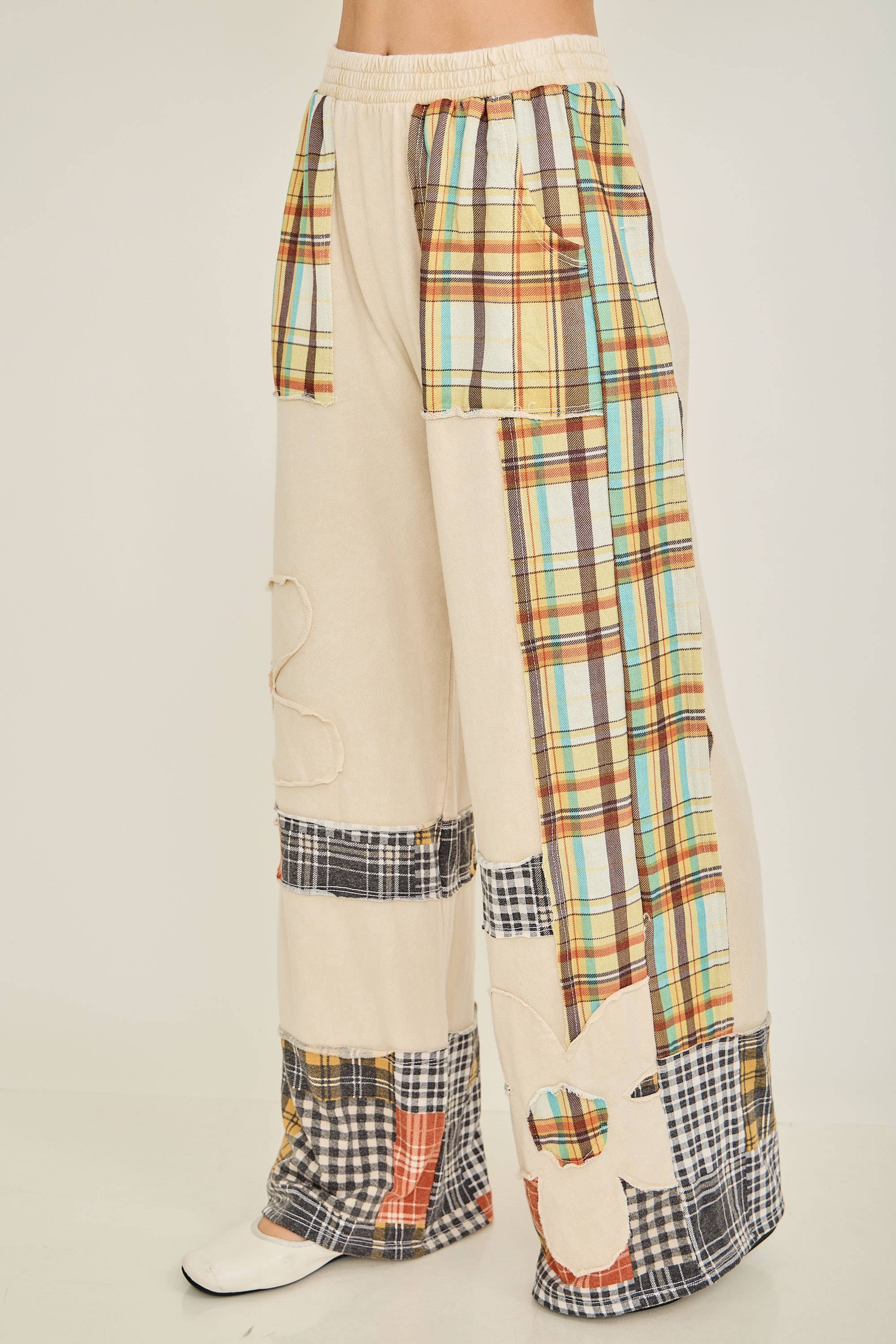 J.Her - Vente Pantalon – femme - Pantalon à carreaux délavé minéral Daisy HP67381