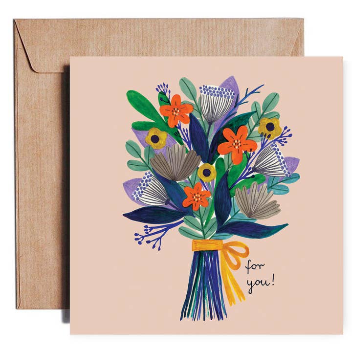 Carte « Flowers For You » de Daria Solak Illustrations pour la vente par Daria Solak Illustrations