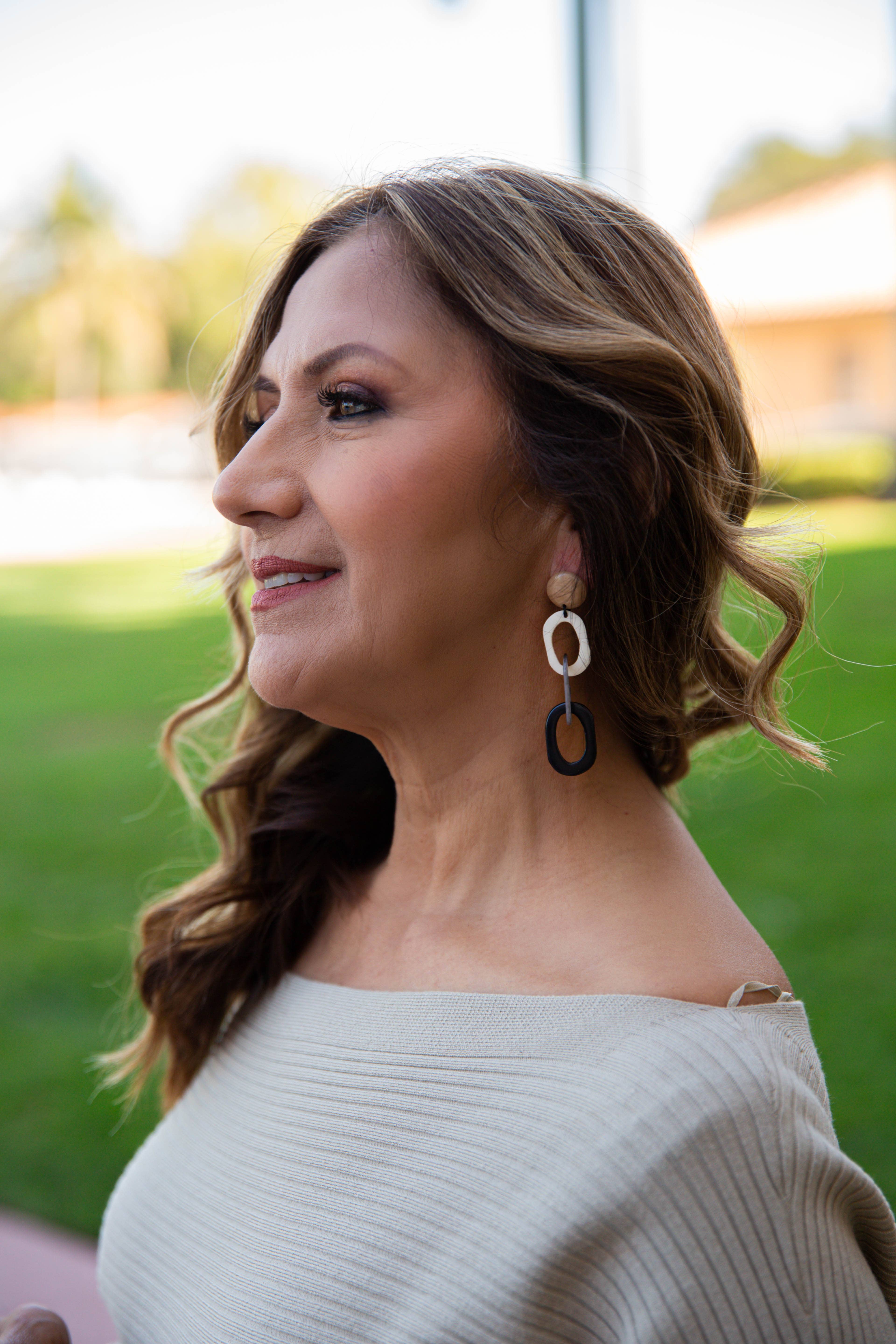 Organic Tagua Jewelry - Vente Boucles d'oreilles pendantes - Boucles d'oreilles Luciana4