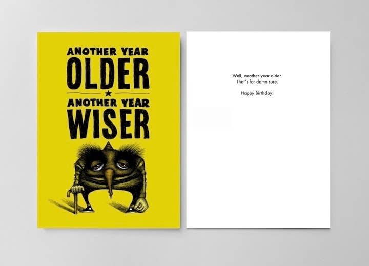 Bald Guy Greetings - Wholesale Verjaardagskaartje - #215 – Grappige Verjaardagskaart – Weer een Jaar Ouder/wijzer1