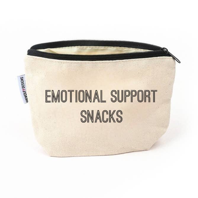 Pouch: Emotional Support Snacks — Fun Bag for Moms, Foodies for wholesale by SHEWOLF Designs