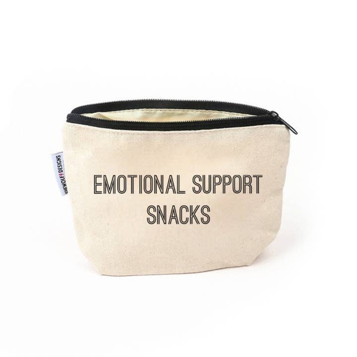 Pouch: Emotional Support Snacks — Fun Bag for Moms, Foodies for wholesale by SHEWOLF Designs