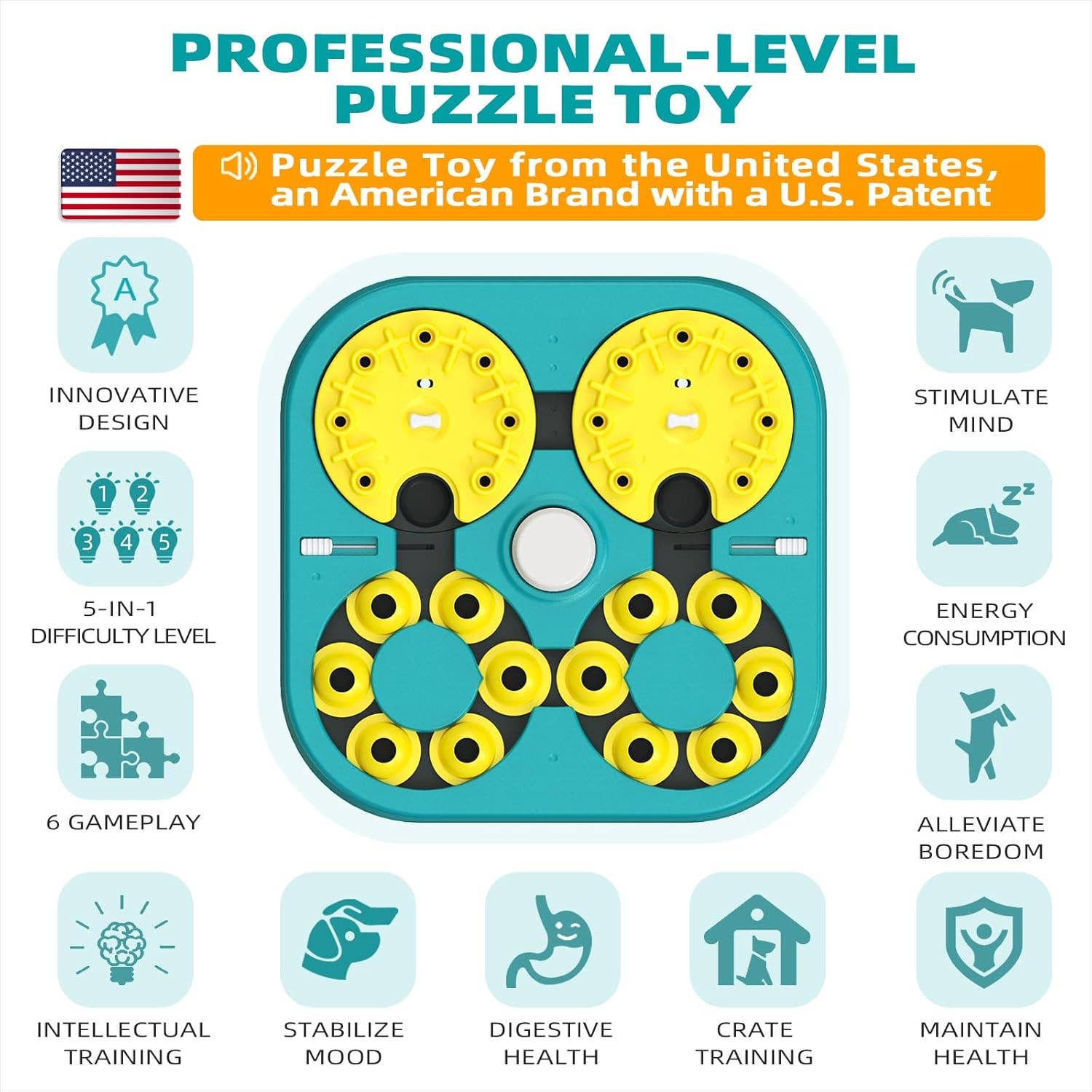 Green KADTC ADVENTURER DOG PUZZLE TOY LEVEL 5 IN 1 for wholesale on Faire1