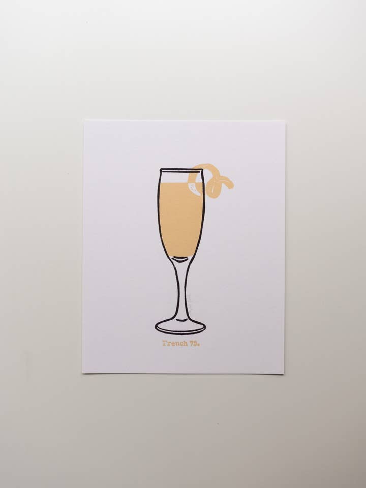 Französischer 75 Cocktail Reproduktion Druck für den Großhandel von Sharell Katelynn