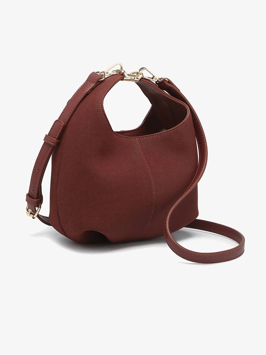 Jen & Co. – bolsa tiracolo - Mulher por atacado – M2730 Elena Mala a Tiracolo Convertível em Camurça4