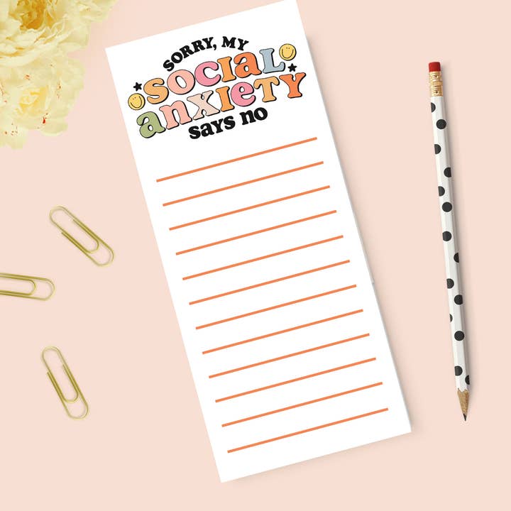 Bloc-notes sur l'anxiété sociale - Bloc-notes sur la santé mentale pour la vente par The Stylish Scribe