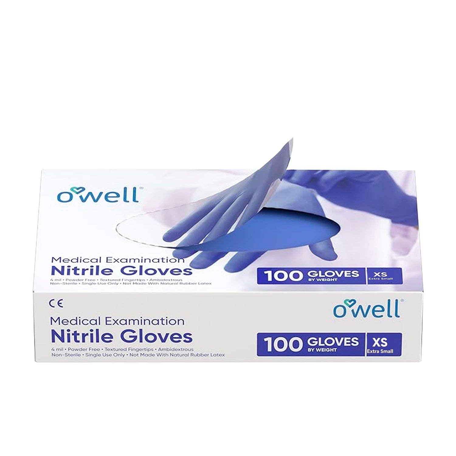 OWELL LLC - Wholesale Cleaning Gloves - OWELL Blue Medical Exam Nitrile Disposable Gloves -100 Count0