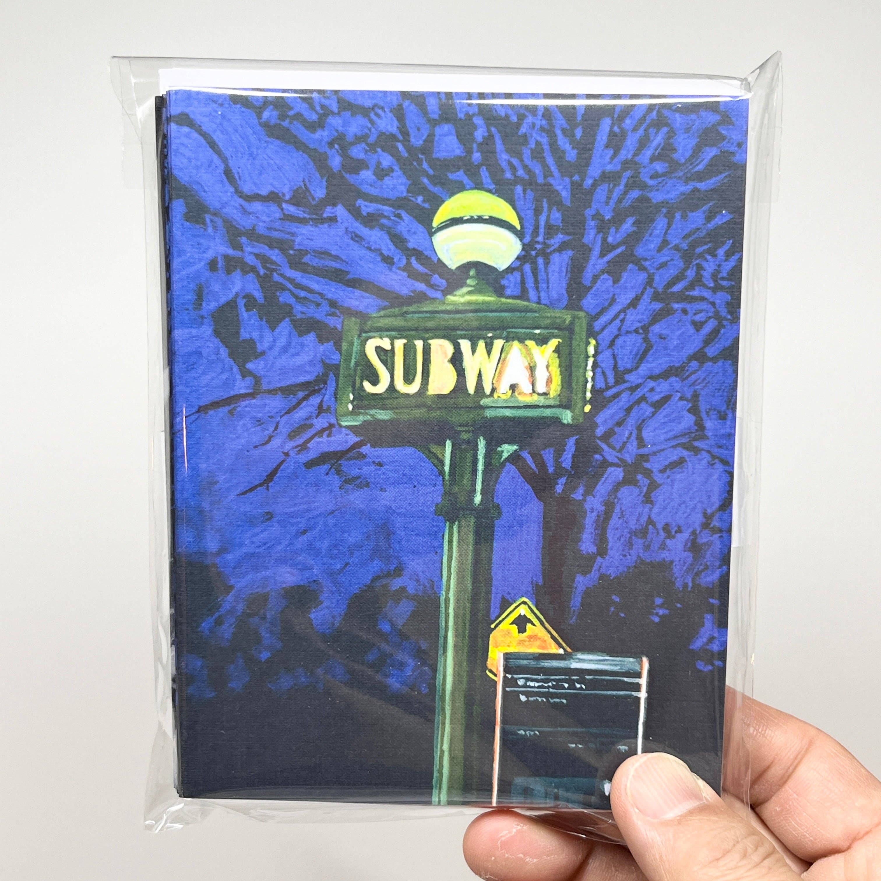 Art By Francis - Wholesale Everyday Greeting Card - Notecards Assorted - Night Commuters (8-pack)9