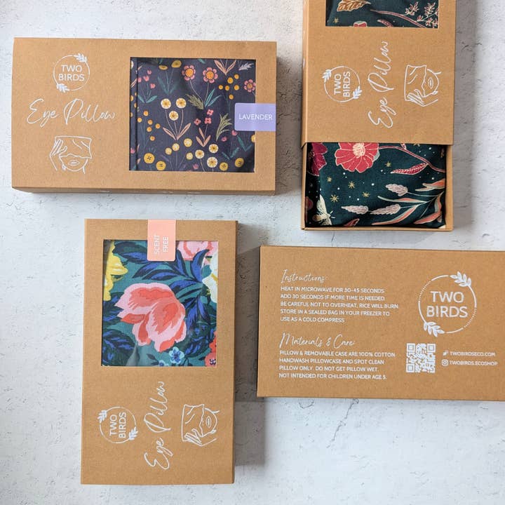 Two Birds Eco Shop - Wholesale Spa/Therapy Pillow - Weighted Aromatherapy Eye Pillow - Crescent Charm1