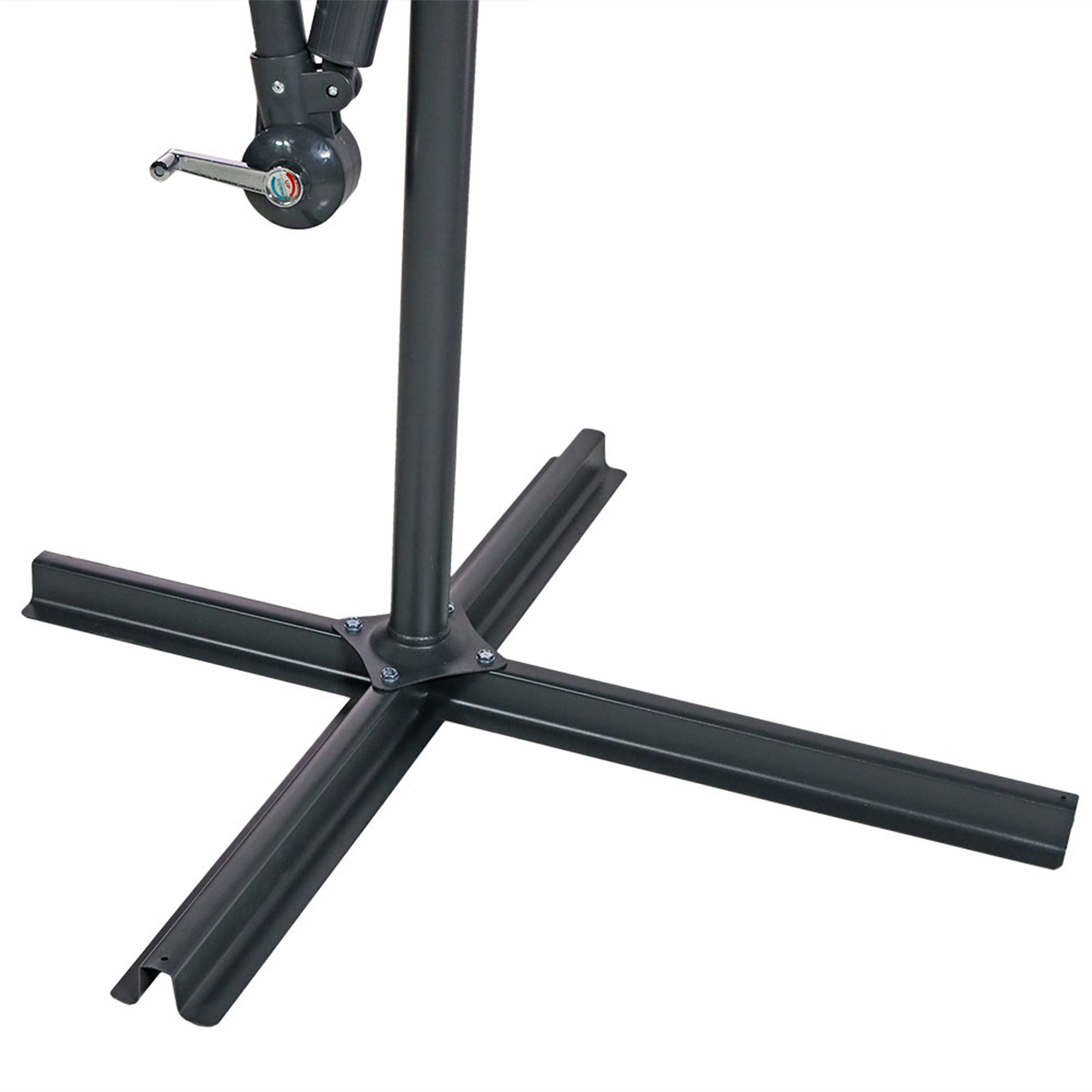 Sunnydaze Decor - Wholesale Patio Umbrella - 10 ft Solar Offest Steel Patio Umbrella with Crank - Beige12