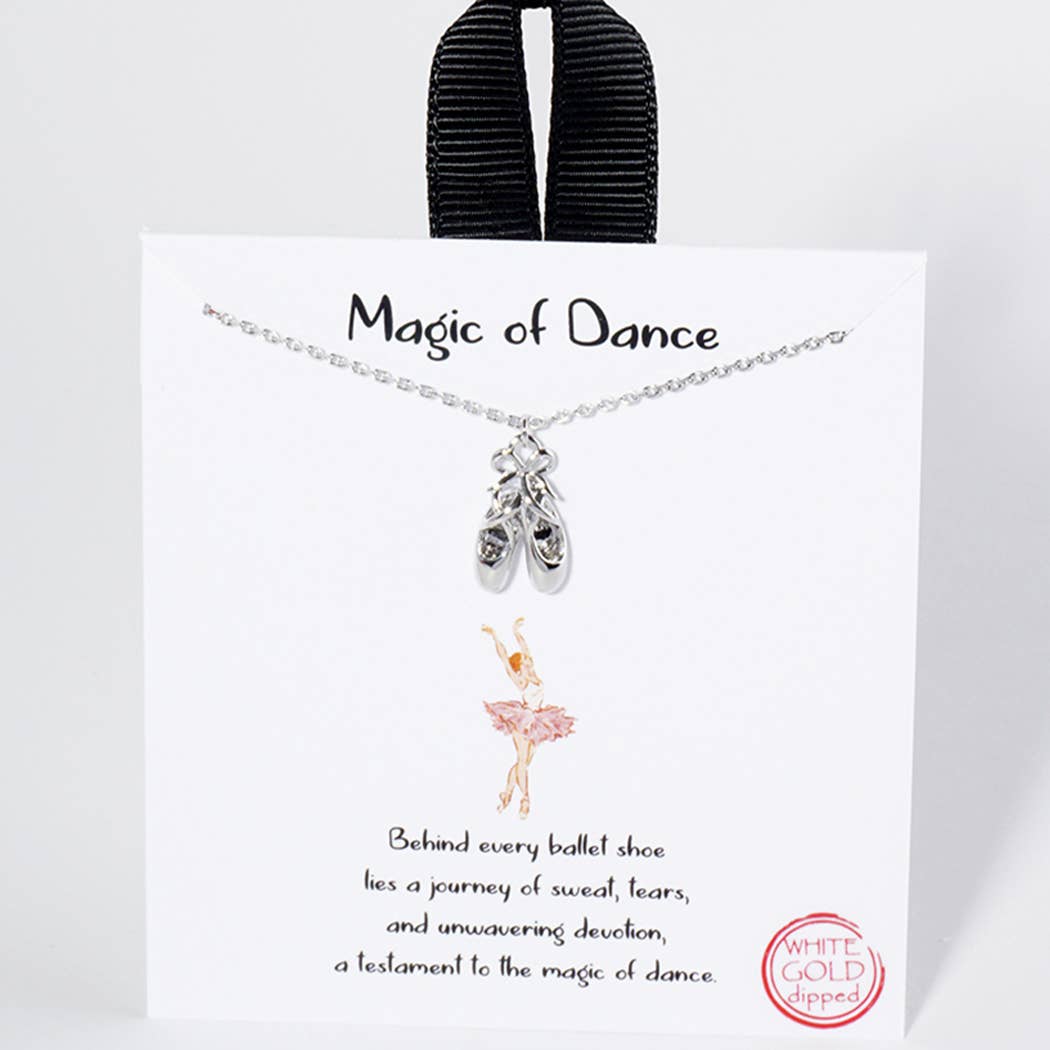Fashion City - Wholesale Pendant/Charm Necklace - Magic of Dance / Ballet Shoe Necklace1