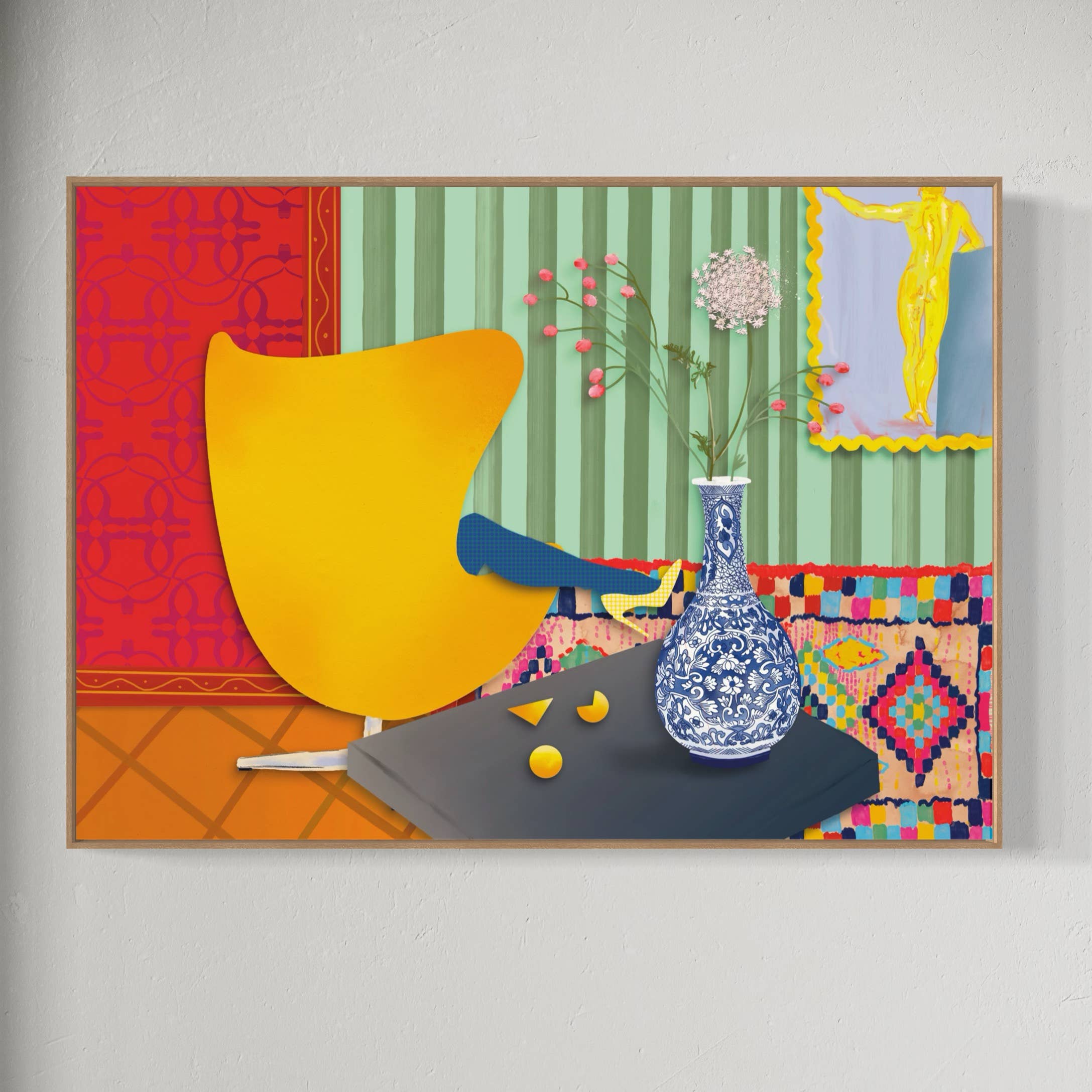 Studio Angelart - Wholesale Art Print - Woman in Yellow Egg Chair – Limited Art Print4