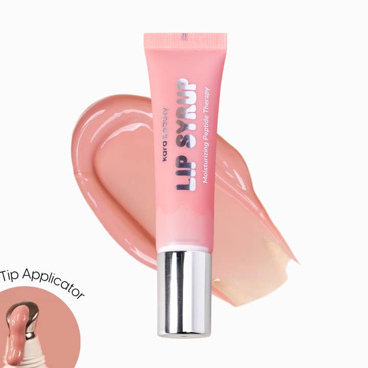 Lip Syrup Moisturizing Peptide Therapy Lip Gloss Milky Peach for wholesale by Kara Beauty