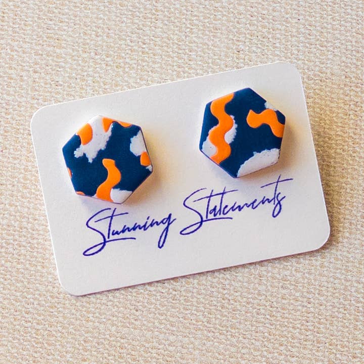 Franki Gameday School Spirit Clay Earrings for wholesale by Stunning Statements