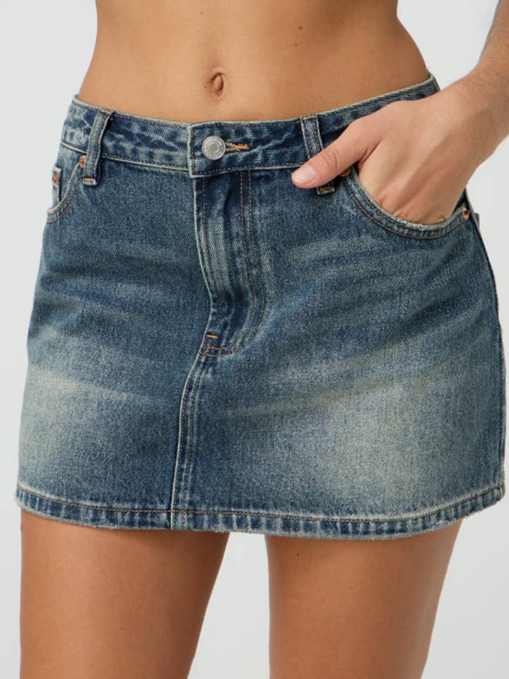 Mccolin – Saia - Mulher por atacado – Minissaia jeans clássica1