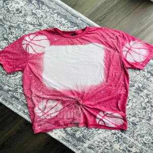Wholesale Sublimation Bleached Shirts Heat Transfer Blank Bleach Shirt  Bleached Polyester T-Shirts US Men Women Party Supplies Stocks