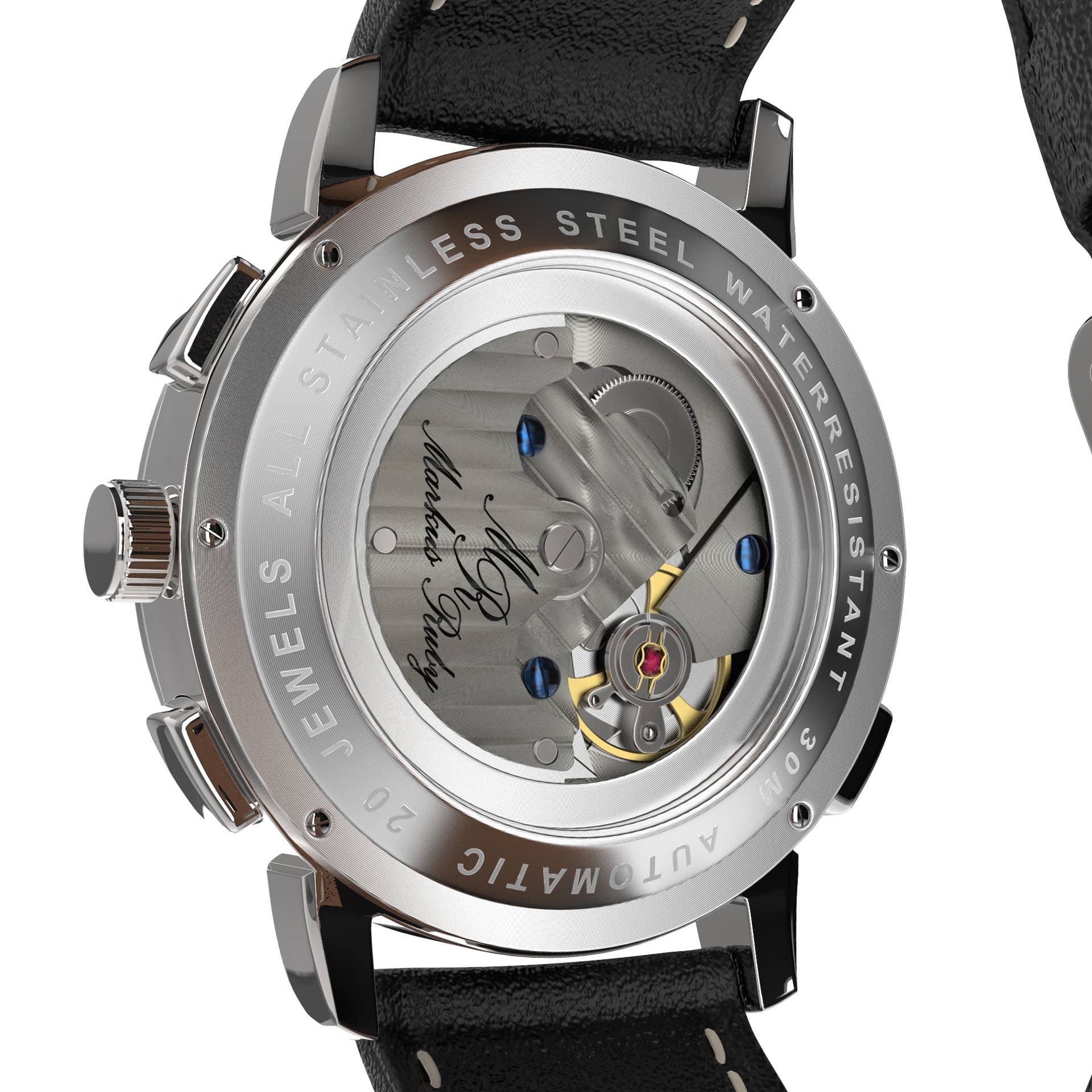 Markus Ruby - Wholesale Polshorloge - Heren - Markus Ruby Moonphase automatisch horloge13