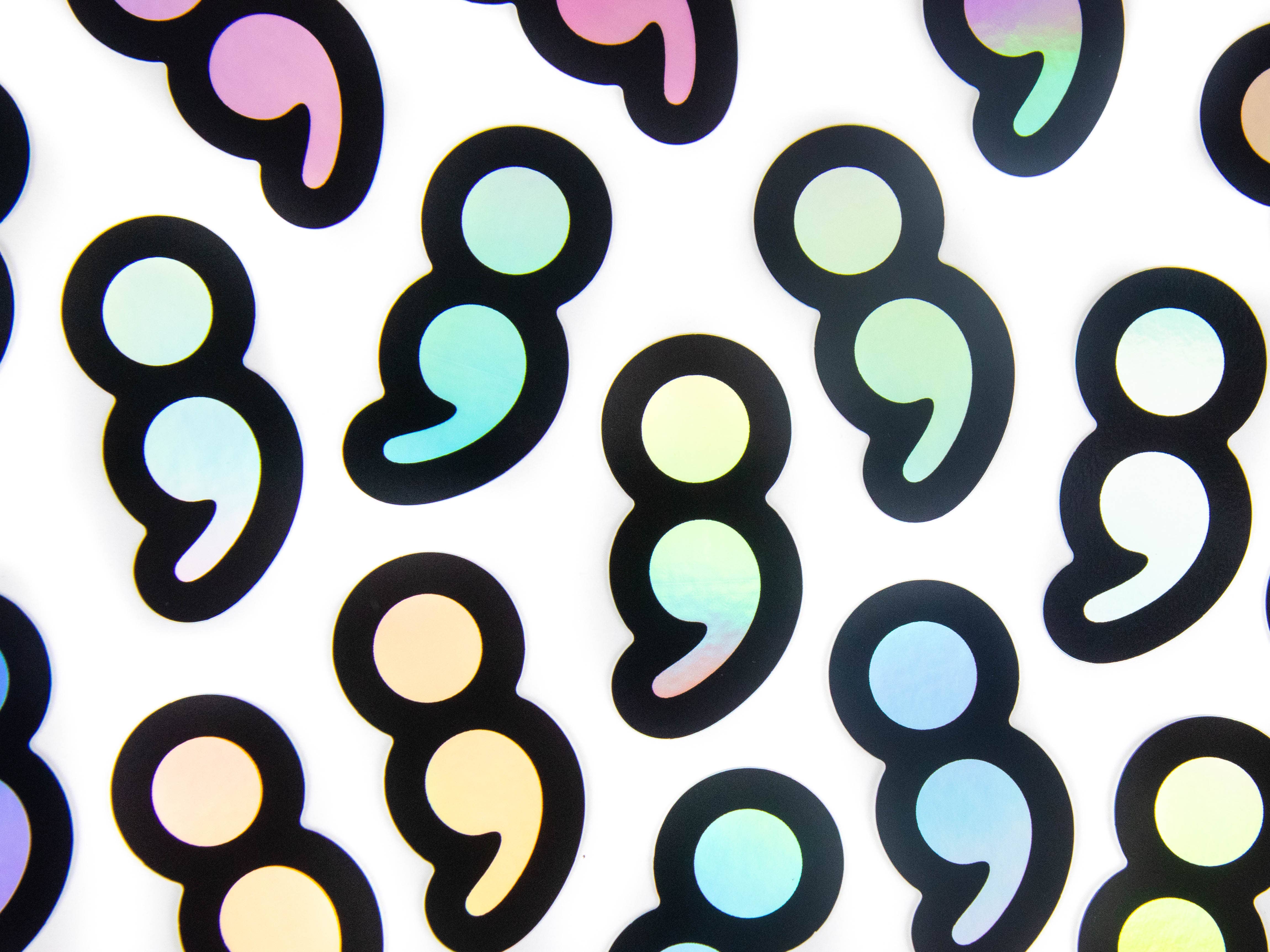 Ifs, Ands, Or Buttons - Venta al por mayor Pegatina - Pegatina HOLO punto y coma1