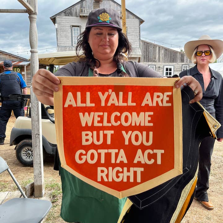 Oxford Pennant - Wholesale Flag - All Y'all Are Welcome Camp Flag•Tate Farms x Oxford Pennant2