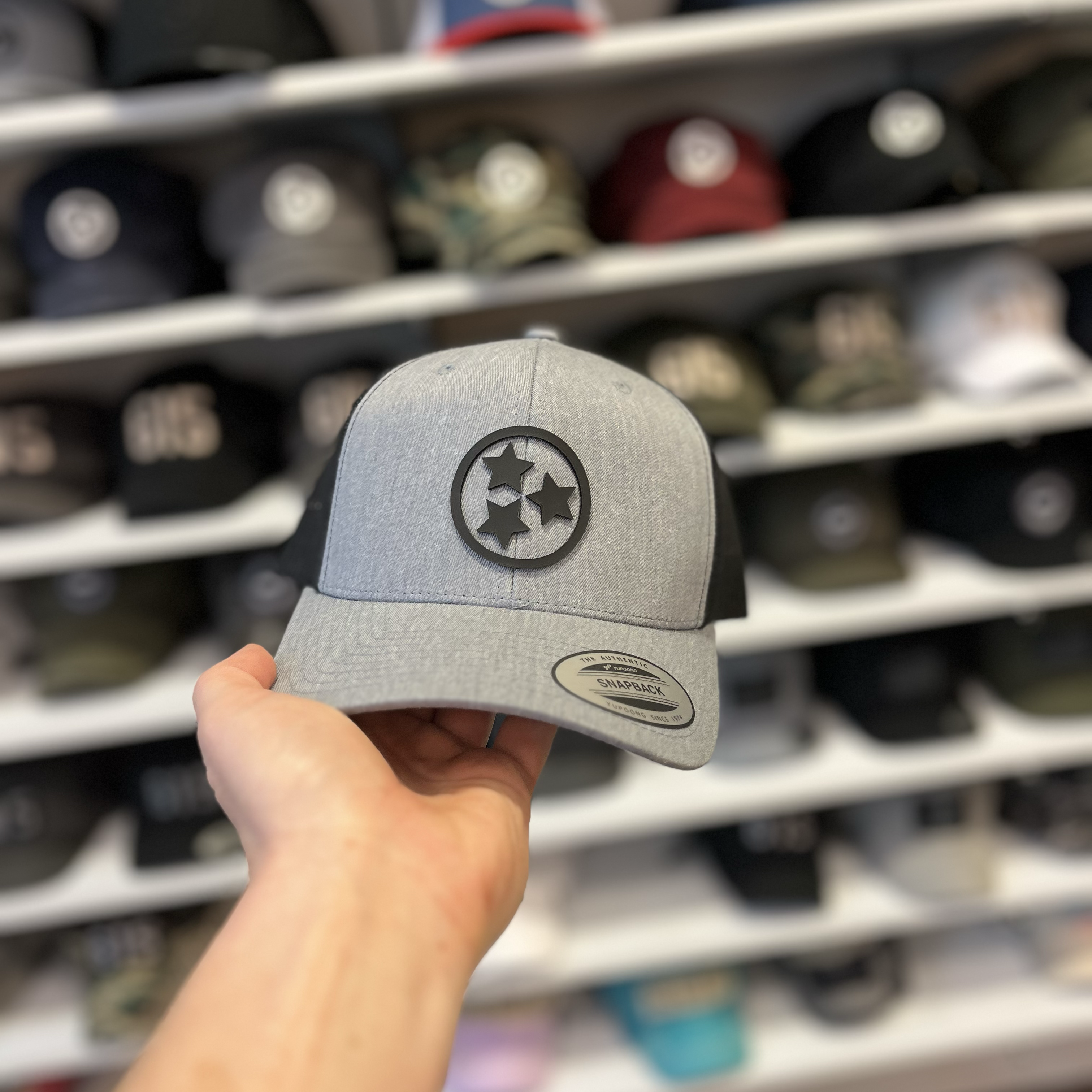 Cotton Mule - Wholesale Trucker Hat - Unisex - Black Silicone Tristar Trucker Hats17