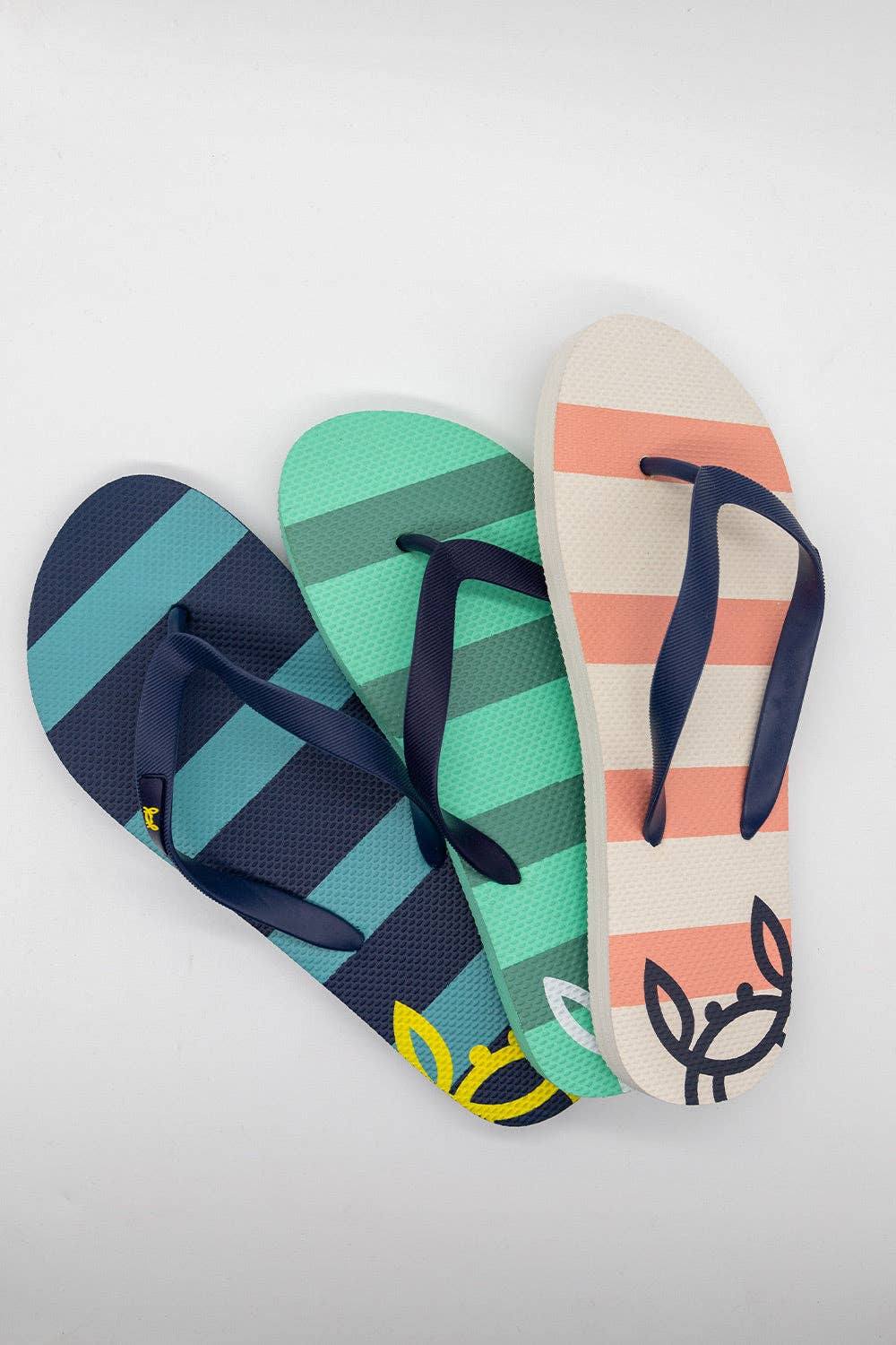 Custi Mikelo: Men's Clothing & Christmas Gifts – Großhandel Flip-Flops – Unisex – Grüne Streifen Flip-Flops8