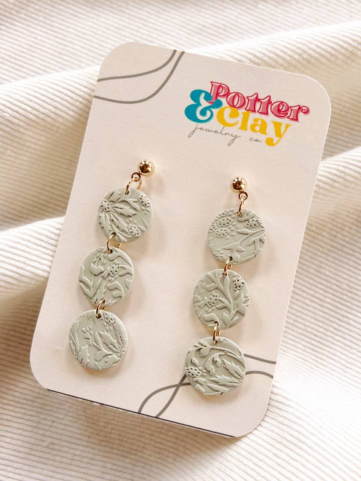 Mint Pattern 3-Tiered for wholesale by Potter & Clay Jewelry Co.