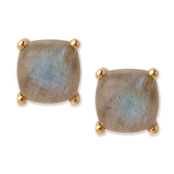 10K Geelgouden Labradoriet Oorstekers RLE7790-LAB voor wholesale door Tiramisu