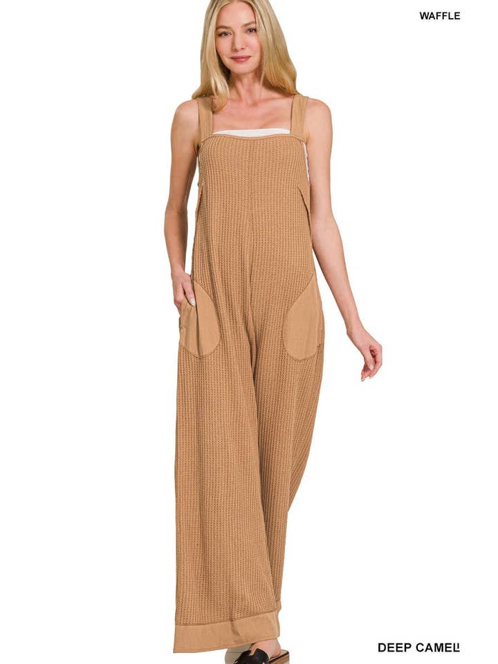 Vanilla Monkey - Wholesale Jumpsuit - Dames - Gebreide Wafel Wijde Pijpen Overall2