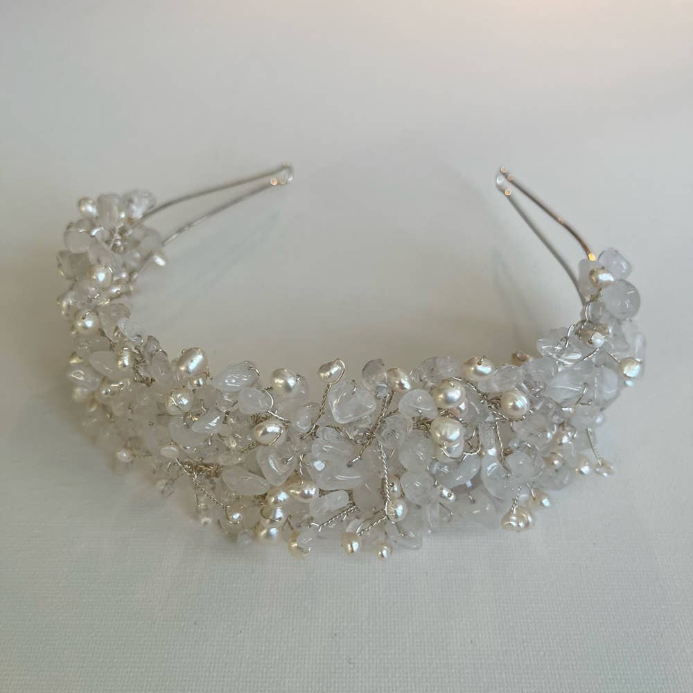SallyJaneBridal - Wholesale Tiara - Women's - Selena Tiara Silver - bridal hair jewelry1
