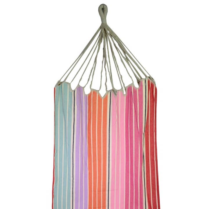 Amaca Tessuto Righe Multicolor Con Sacca CM200x100 per la vendita all'ingrosso da parte di Vacchetti