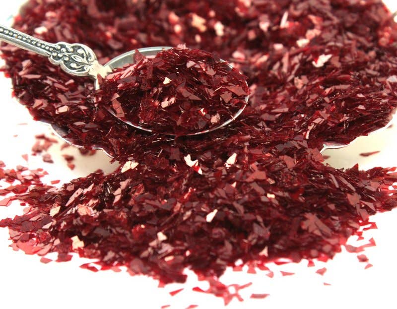 Cristales rojos Brillo de cristal alemán con cristales rojos, purpurina real Super Shard de venta al por mayor en Faire4