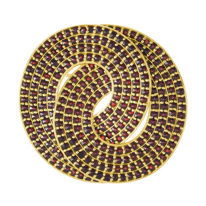 Brooch Knot With Bohemian Garnet for wholesale by Madeka e.U.