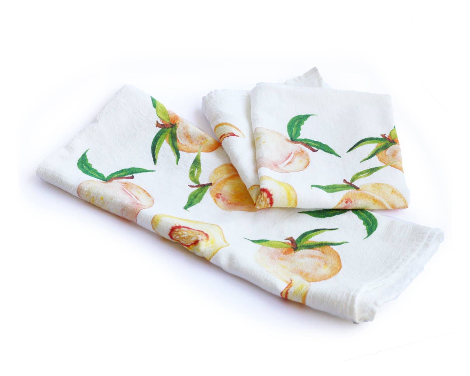 Honey Brush Design® - Wholesale Tea Towel - Peaches Tea Towel3