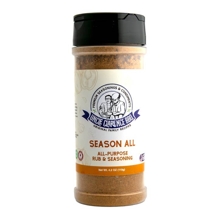 Season All – All-Purpose Rub & Seasoning (12 × 4.2 oz PET Bo for wholesale by Uncle Clarence BBQ