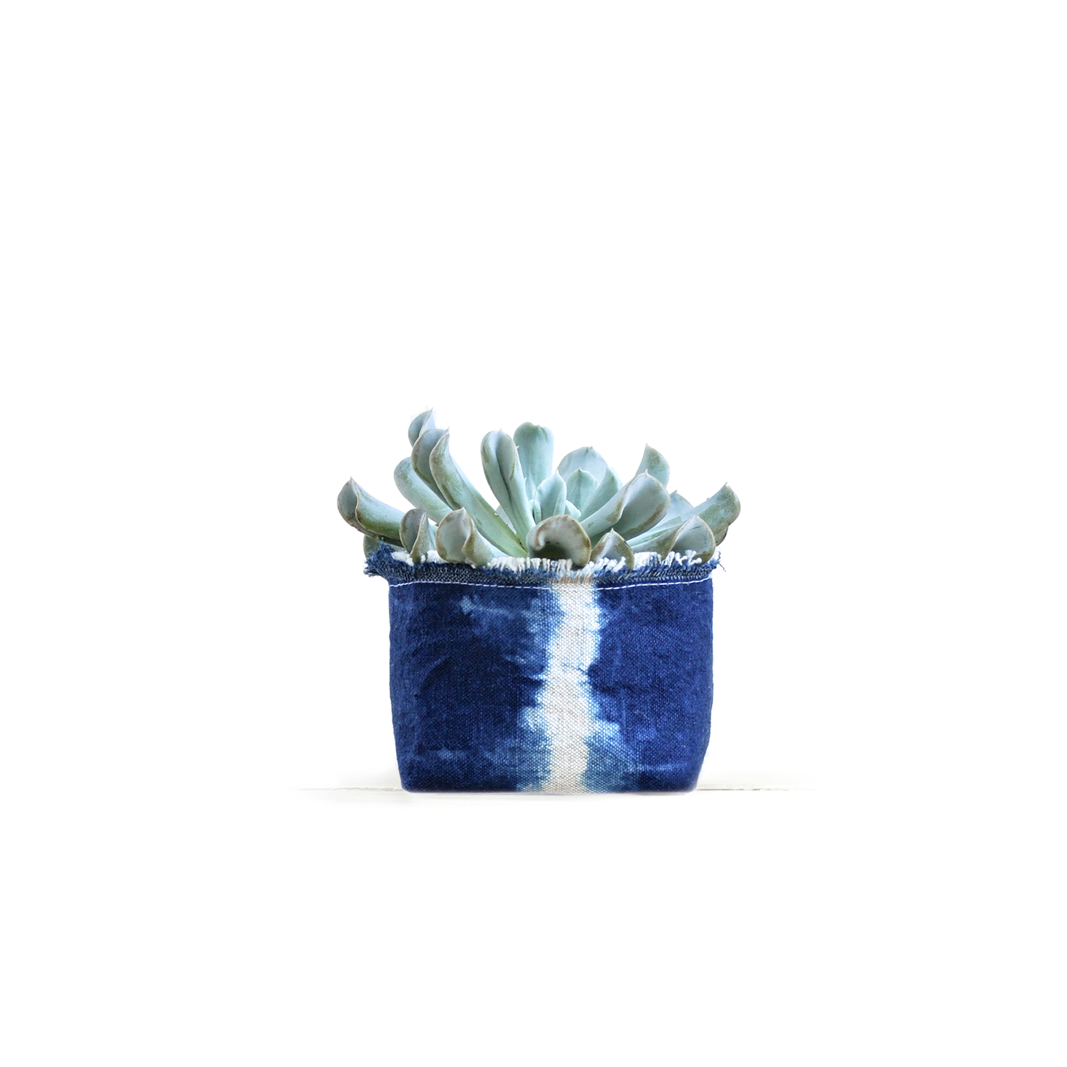Gray Green Goods - Wholesale Plant pot - Shibori Indigo Canvas Planter—2.5"6