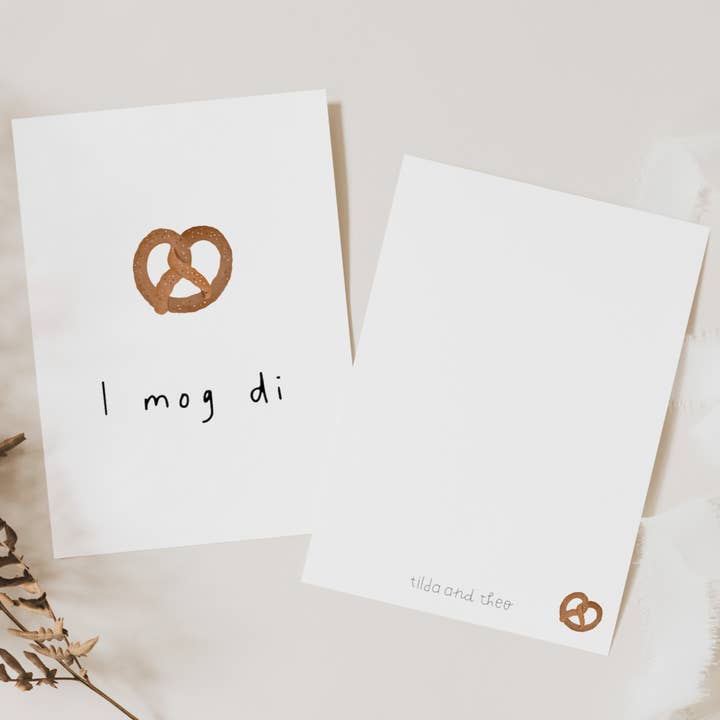 Tilda&Theo - Wholesale Postcard - Pretzel postcard - i mog di - Bavarian postcard1