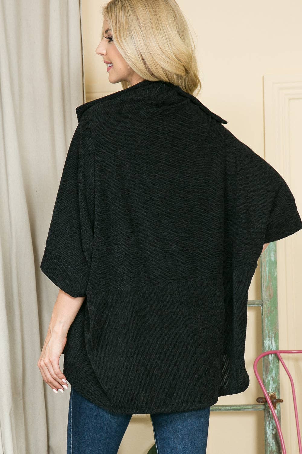 Orange Farm Clothing - Vente Cardigan – femme - Cardigan texturé à col châle, 3 couleurs12