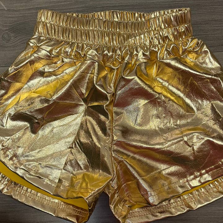 Wholesale girls metallic shorts for your store