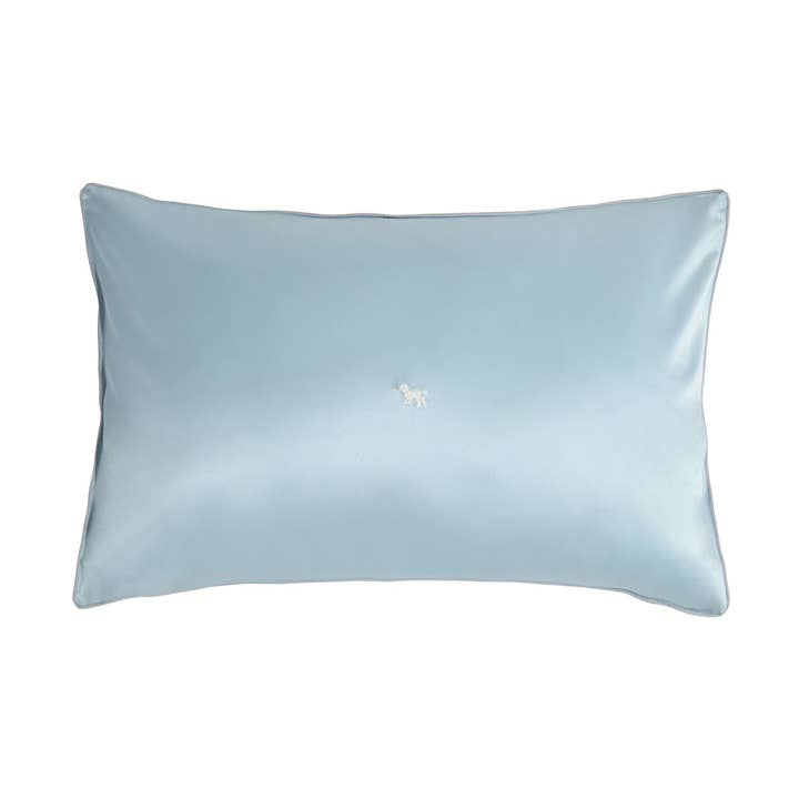 Blue "Pan Pan" Silk Pillowcase for wholesale on Faire